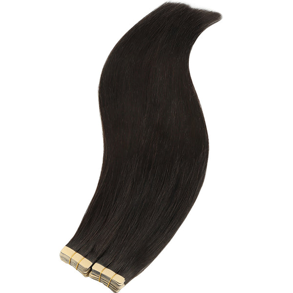 YOULUCK Dark Brown Tape In Human Hair Extensions