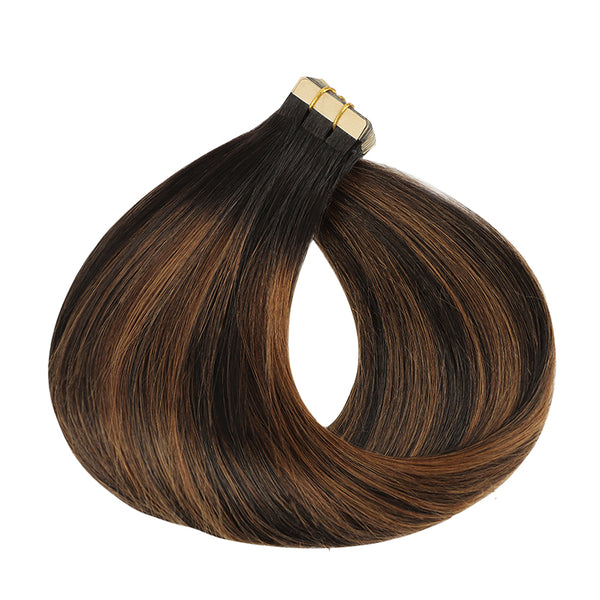 YOULUCK Balayage Black Blonde Tape In Hair Extensions