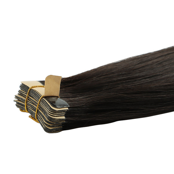 YOULUCK Dark Brown Tape In Human Hair Extensions