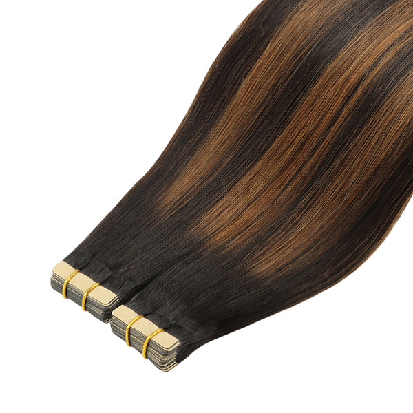 YOULUCK Balayage Black Blonde Tape In Hair Extensions
