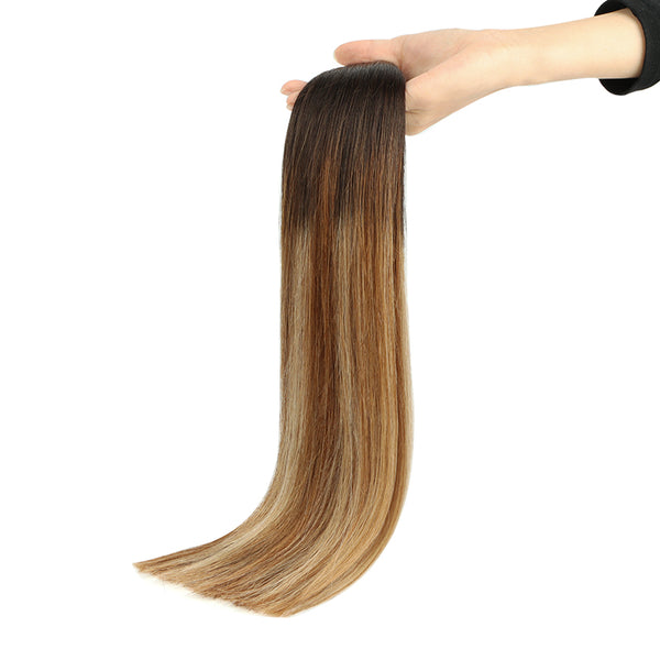 YOULUCK Warm Chestnut Brown Tape In Hair Extensions