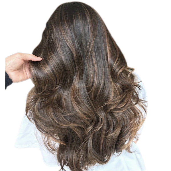 YOULUCK Chestnut Ombre Tape In Human Hair Extensions