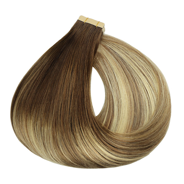 YOULUCK Ash Honey Highlight Tape In Hair Extensions