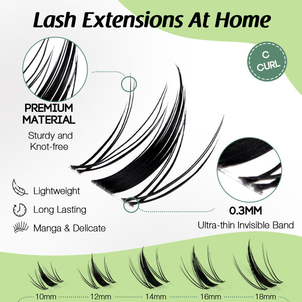 Demon Wink |  Manga Lashes Individual Lash Clusters