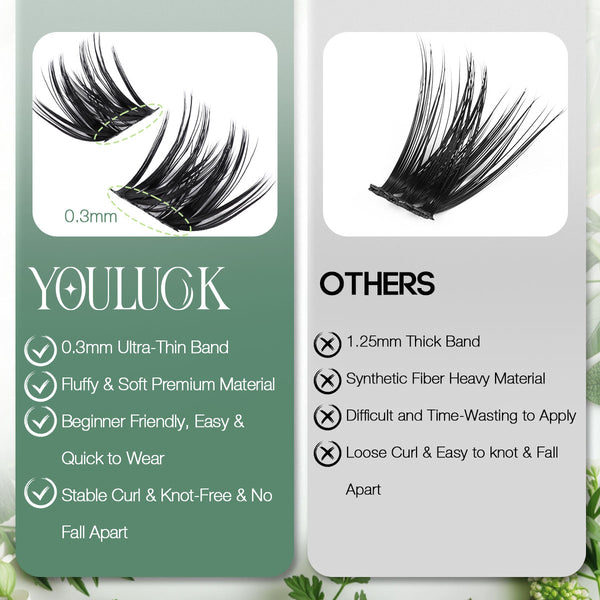 Elegant Sweep |  Natural Look Long Lasting DIY Lash Clusters