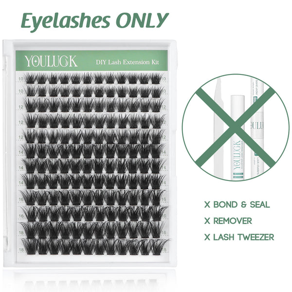 Enchantress Lashes |  Waterproof Ultra-Thin Band DIY Lash Clusters DIY Lash Clusters