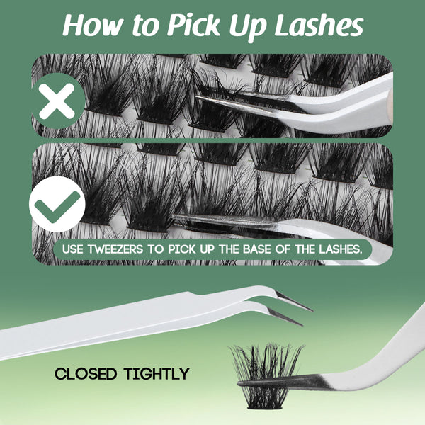 Enchantress Lashes |  Waterproof Ultra-Thin Band DIY Lash Clusters DIY Lash Clusters